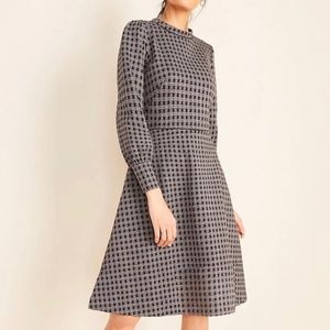 Ann Taylor Plaid Mock Neck Dress